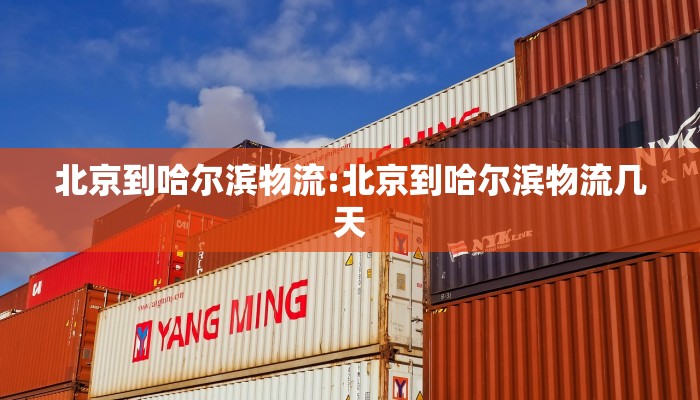 北京到哈尔滨物流:北京到哈尔滨物流几天