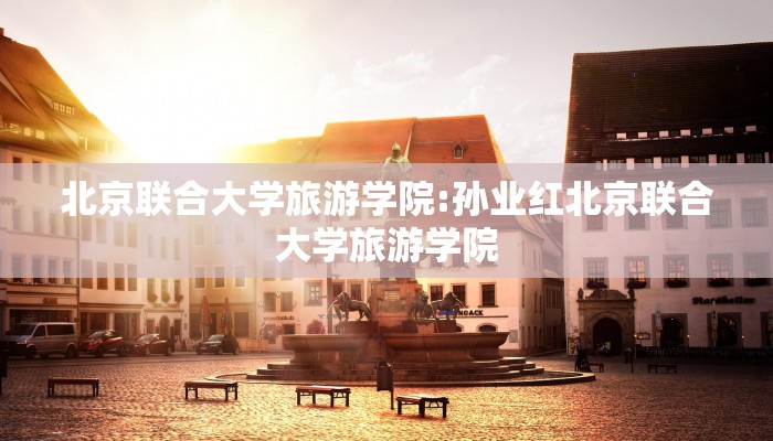 北京联合大学旅游学院:孙业红北京联合大学旅游学院